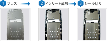 スマートフォンシャーシ加工 工法例画像